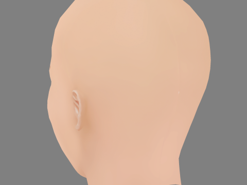 Ella Purnell Head - No Hair - Low poly head for game 3Dモデル