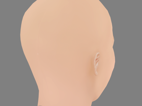 Ella Purnell Head - No Hair - Low poly head for game 3Dモデル