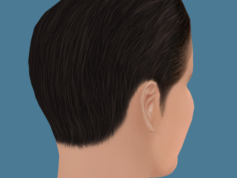 Ansel Elgort Head - Low poly head for game 3D मॉडल