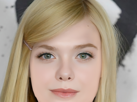 Elle Fanning - No Hair - Low poly head for game 3D मॉडल