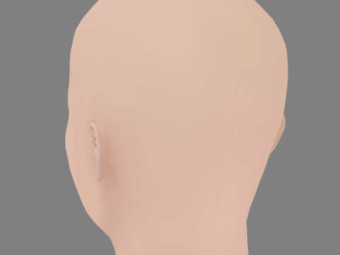 Elle Fanning - No Hair - Low poly head for game 3D मॉडल