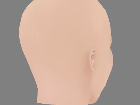Emilia Clarke - No Hair - Low poly head for game 3D Модель