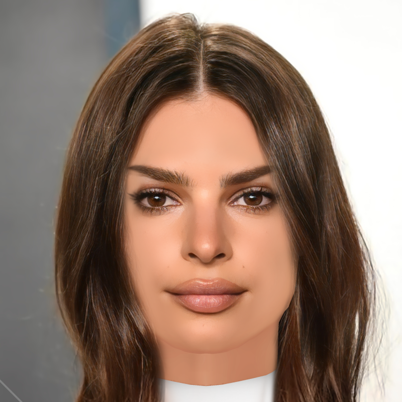 Emily Ratajkowski - No Hair - Low poly head for game Modello 3D .c4d .max .obj .3ds .fbx .stl .blend
