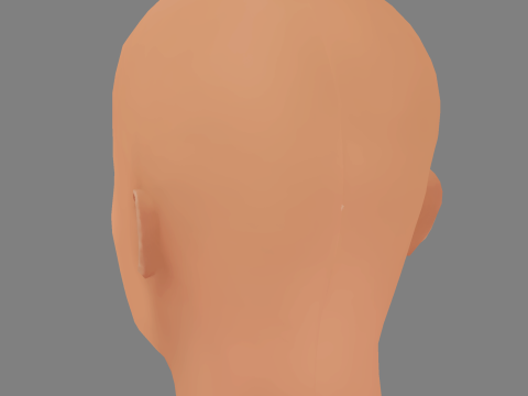 Emily Ratajkowski - No Hair - Low poly head for game Modello 3D
