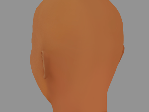 Florence Kasumba - No Hair - Low poly head for game 3D Модель
