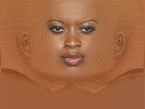 Florence Kasumba - No Hair - Low poly head for game 3D Модель