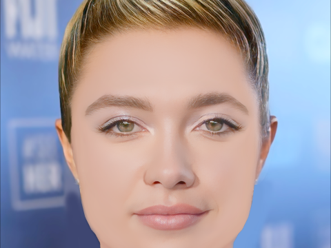 Florence Pugh Head - No Hair - Low poly head for game 3D Model