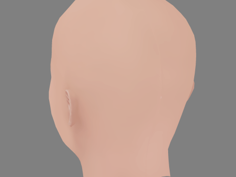 Florence Pugh Head - No Hair - Low poly head for game Modelo 3D