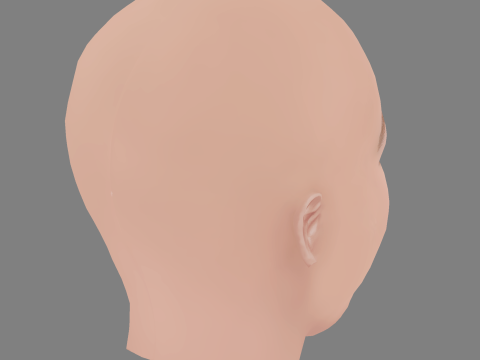 Florence Pugh Head - No Hair - Low poly head for game Modelo 3D
