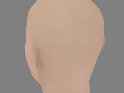 Greta Gerwig Head - No Hair - Low poly head for game 3D 모델