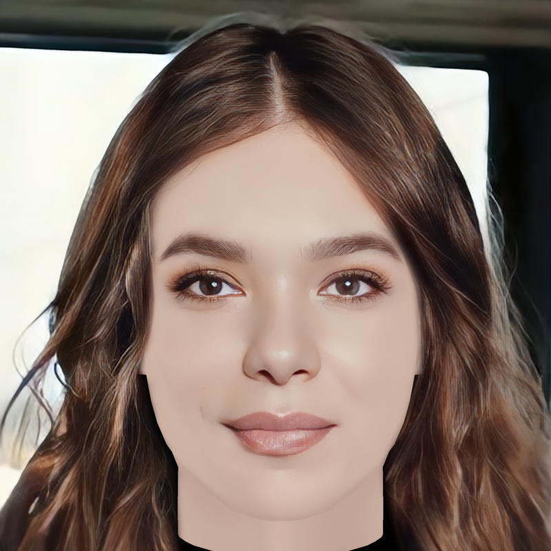 Hailee Steinfeld Head - No Hair - Low poly head for game 3D Модель .c4d .max .obj .3ds .fbx .stl .blend