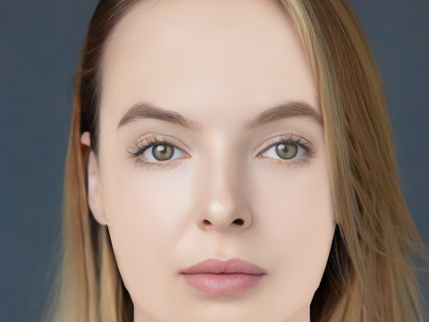 Jodie Comer Head - No Hair - Low poly head for game 3D Model