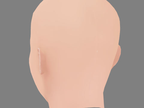 Joey King Head - No Hair - Low poly head for game 3D 모델