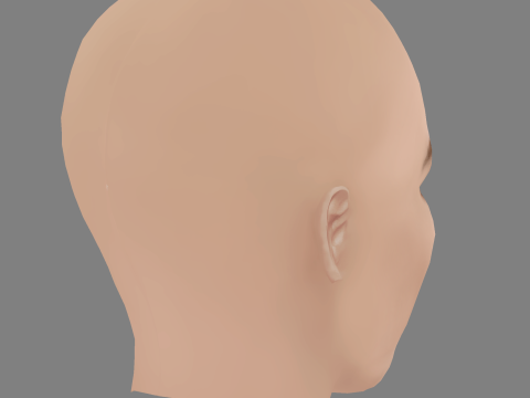 Julia Garner Head - No Hair - Low poly head for game Modelo 3D