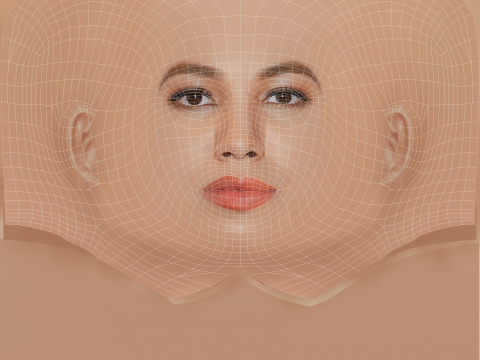 Jurnee Smollett Head - No Hair - Low poly head for game Modelo 3D