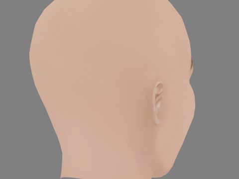 Kaitlyn Dever Head - No Hair - Low poly head for game 3D Model