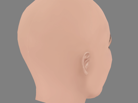 Kat Dennings Head - No Hair - Low poly head for game 3D Модель