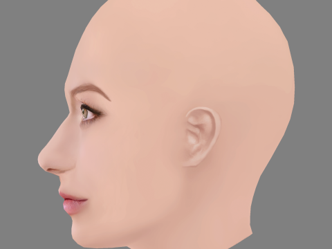 Katherine McNamara Head - No Hair - Low poly head for game 3Dモデル