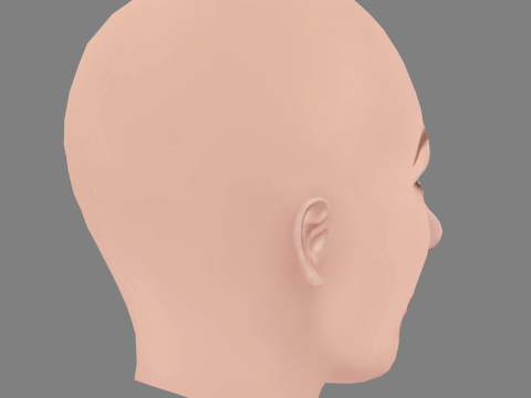 Katherine McNamara Head - No Hair - Low poly head for game 3Dモデル