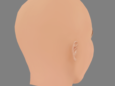 Katherine Waterston Head - No Hair - Low poly head for game 3Dモデル