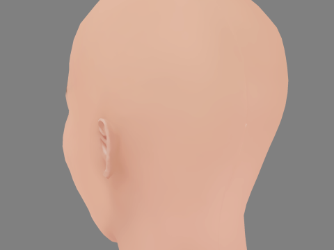 Kristen Stewart Head - No Hair - Low poly head for game 3D Модель