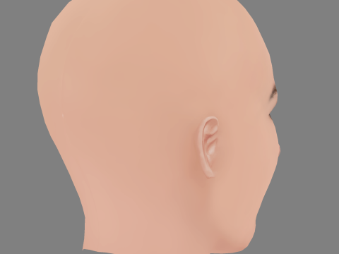 Kristen Stewart Head - No Hair - Low poly head for game 3D Модель