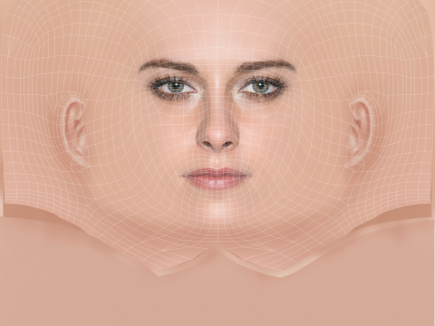 Kristen Stewart Head - No Hair - Low poly head for game 3D Модель