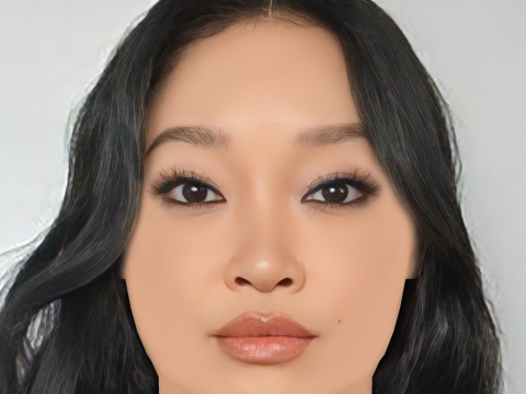 Lana Condor Head - No Hair - Low poly head for game 3D Model