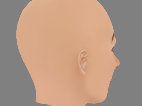 Lana Condor Head - No Hair - Low poly head for game 3Dモデル