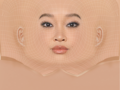 Lana Condor Head - No Hair - Low poly head for game 3Dモデル