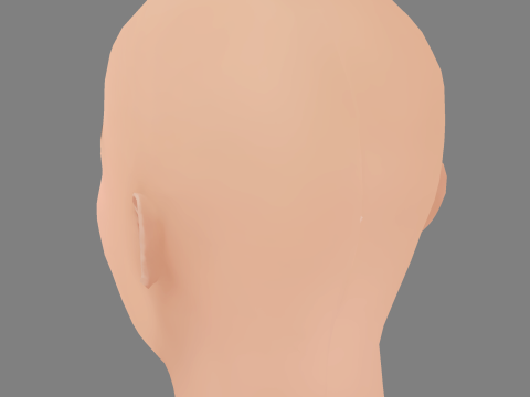 Lily Collins Head - No Hair - Low poly head for game 3Dモデル