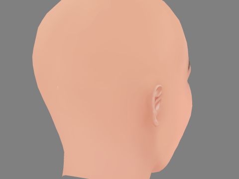 Lily James Head - No Hair - Low poly head for game 3D Modell