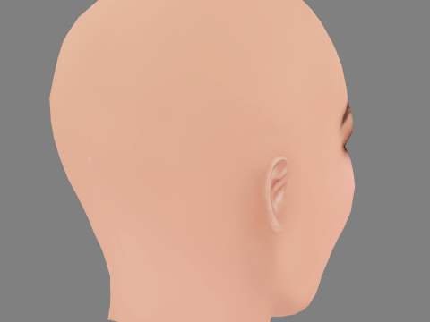 Lily-Rose Depp Head - No Hair - Low poly head for game 3Dモデル