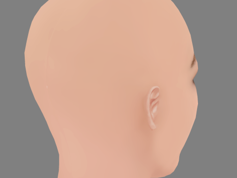 Mackenzie Foy Head - No Hair - Low poly head for game 3D Modell