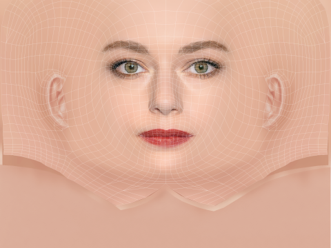 Mackenzie Foy Head - No Hair - Low poly head for game 3D Modell