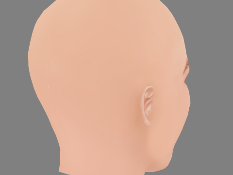 Madelaine Petsch Head - No Hair - Low poly head for game 3D Model
