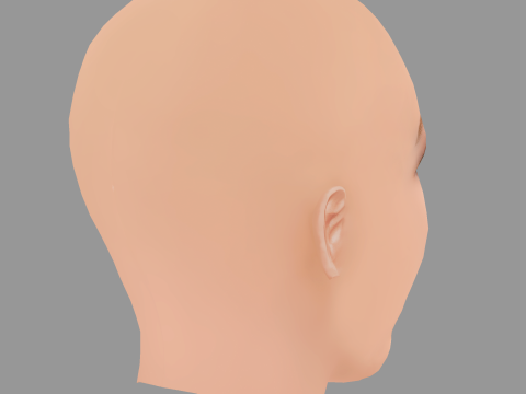 Millie Bobby Brown Head - No Hair - Low poly head for game 3Dモデル