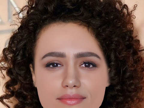 Nathalie Emmanuel Head - No Hair - Low poly head for game 3D Model