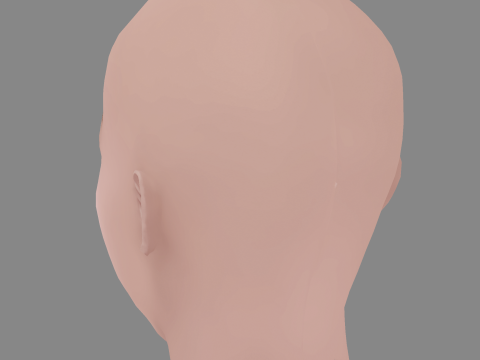 Odeya Rush Head - No Hair - Low poly head for game 3Dモデル