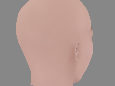 Odeya Rush Head - No Hair - Low poly head for game 3Dモデル
