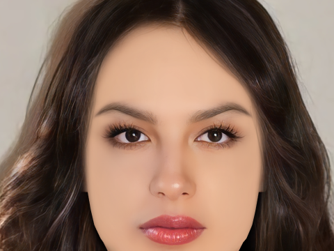 Olivia Rodrigo Head - No Hair - Low poly head for game 3D Model