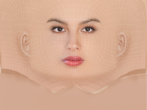 Olivia Rodrigo Head - No Hair - Low poly head for game 3D Model