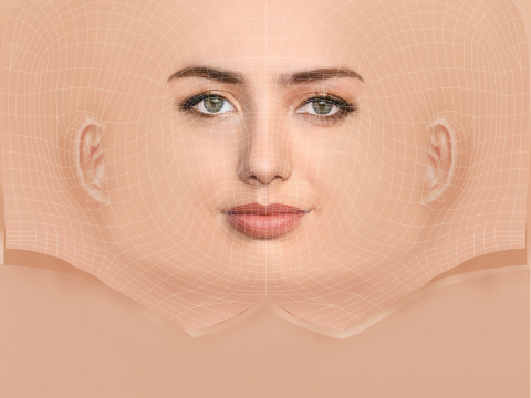 Peyton List Head - No Hair - Low poly head for game 3D 모델