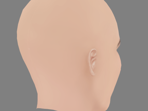 Rachel Brosnahan Head - No Hair - Low poly head for game Model 3D