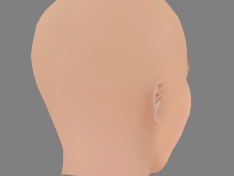 Shailene Woodley Head - No Hair - Low poly head for game 3Dモデル