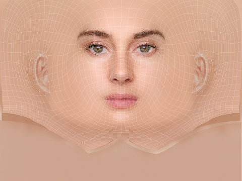 Shailene Woodley Head - No Hair - Low poly head for game 3Dモデル