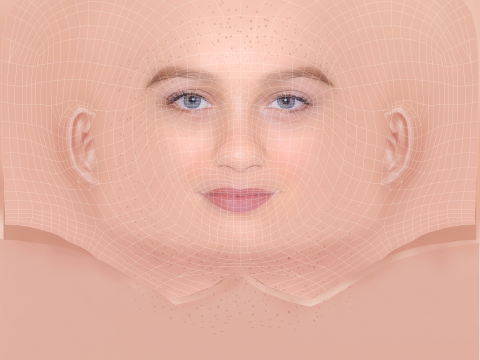 Stefania LaVie Owen Head - No Hair - Low poly head for game Modelo 3D