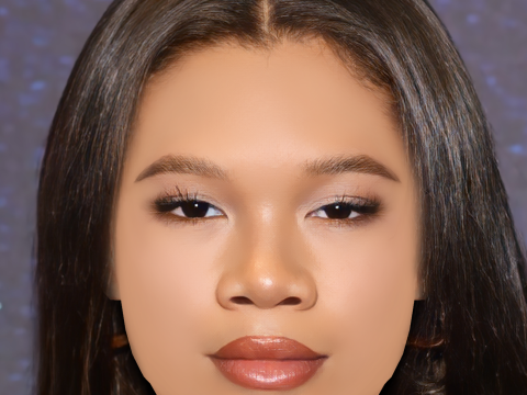 Storm Reid Head - No Hair - Low poly head for game 3D Модель