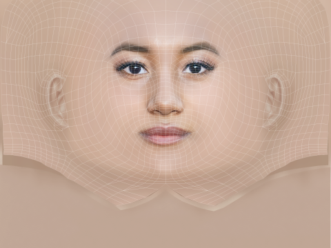 Sydney Park Head - No Hair - Low poly head for game 3D 模型