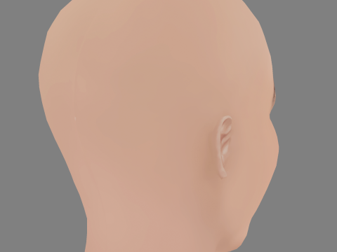 Sydney Sweeney Head - No Hair - Low poly head for game Modèle 3D